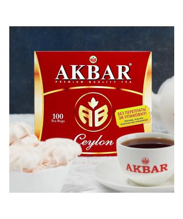 AKBAR Tea in bags black 100 pcs Ceylon - Buy Online on GoSupps.com