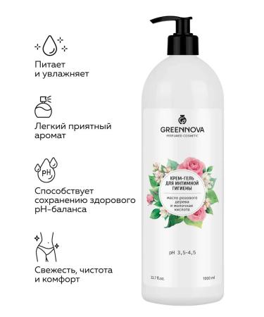 GREENNOVA Gel for intimate hygiene with lactic acid 1000 ml - Buy Online on GoSupps.com