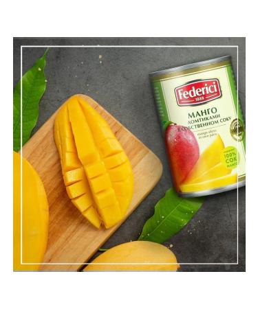 federici Mango canned slices in its own juice 2*425ml - Buy Online on GoSupps.com