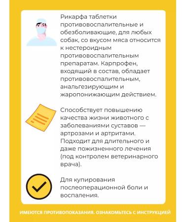 KRKA Ricarf Pillets anti -inflammatory for dogs - Buy Online on GoSupps.com