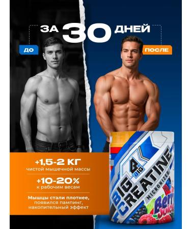 BIG Creatine monohydrate powder 400 grams - Buy Online on GoSupps.com