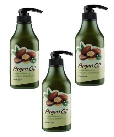 farmstay Container shampoo argan oil 530 ml 3 pcs