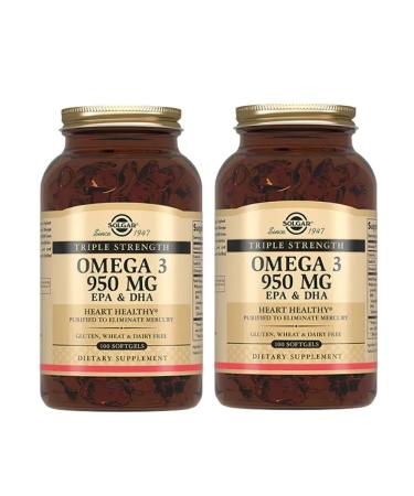 SOLGAR Triple omega-3 950 mg EPK and DGK 100 pcs capsule 2 pcs