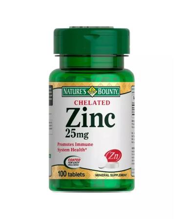 Nature's bounty Helat zinc 25 mg 100 pcs tablets weighing 400 mg 2 pcs
