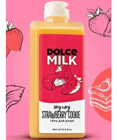 DOLCE MILK Shower gel strawberry cookies 460 ml - Buy Online on GoSupps.com