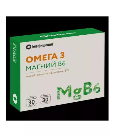 Healthy life Biafishenol omega 3 magnesium b6 30 pcs. Capsules weighing 0.3-1pcs