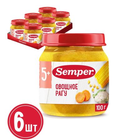 Semper Mashed potatoes of vegetable mix vegetable stew with 5 months 100g (6pcs)