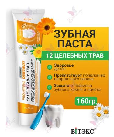 Vitex Toothpaste 12 healing herbs protection against caries