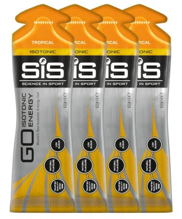 Science in Sports SIS Go ISotonic Energy Gels 4 x 60 ml tropic - Buy Online on GoSupps.com