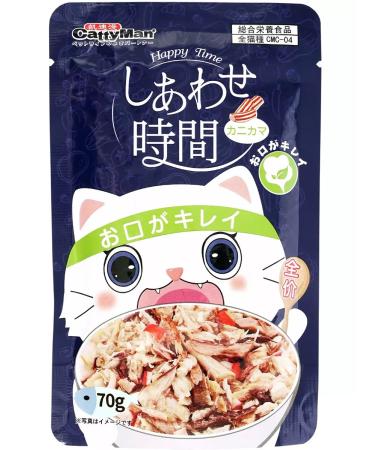 Japan Premium Pet Tuna with crab wet food for dental hygiene 3 pc x 70 g - Buy Online on GoSupps.com