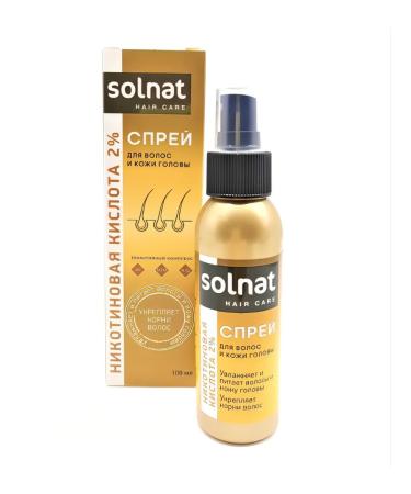 SOLNAT Hair growth spray nicotinic acid 2% 100 ml - Buy Online on GoSupps.com