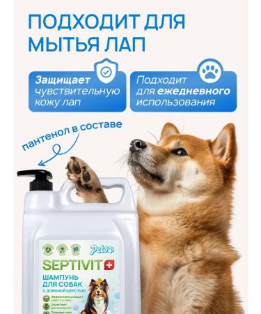 SEPTIVIT Dogs for dogs with long wool Pets 5 liters - Buy Online on GoSupps.com