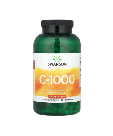 Swanson Vitamin C Rose Hips 1.000 Mg 250 Caps - Buy Online on GoSupps.com