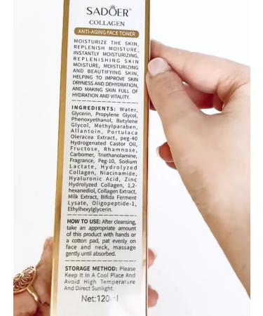 SADOER OFFICIAL Toner with collagen and Niacinomide Sadoer - Buy Online on GoSupps.com