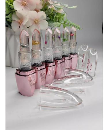 BEAUTY Lipstick with a flower in a set 6 pcs - Buy Online on GoSupps.com