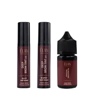 Elan Eyebra paint set Deep Tint - ICY + Spycy + Oxide