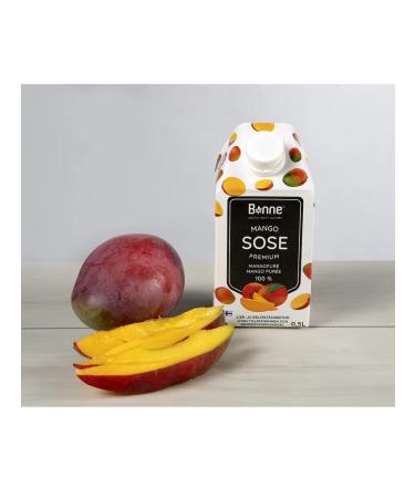 Bonne Fruit puree mango natural without sugar 530 g - Buy Online on GoSupps.com