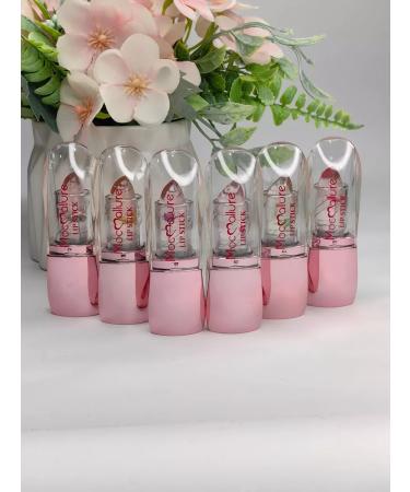 Romantic world Lipstick for lipgostens with a flower 6 pcs