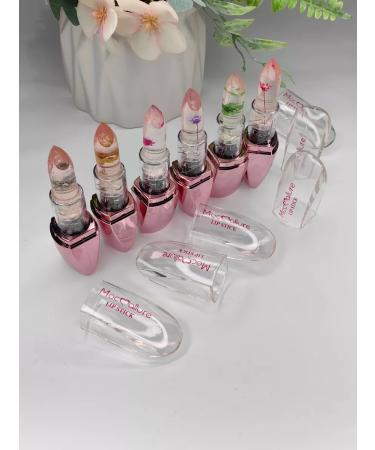 Romantic world Lipstick for lipgostens with a flower 6 pcs - Buy Online on GoSupps.com