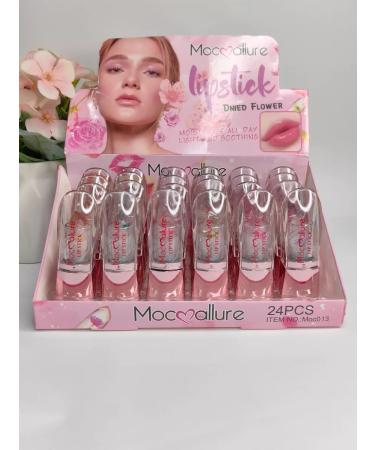 Romantic world Lipstick for lipgostens with a flower 6 pcs - Buy Online on GoSupps.com