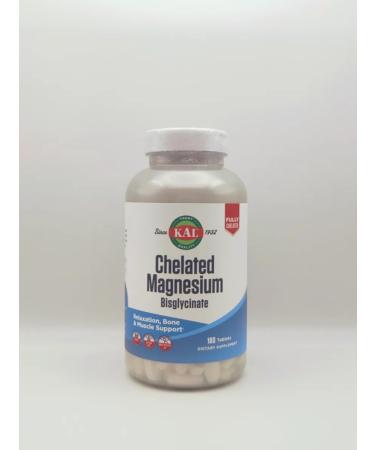 KAL Magnesium chelat bislycinate 180 capsules - Buy Online on GoSupps.com