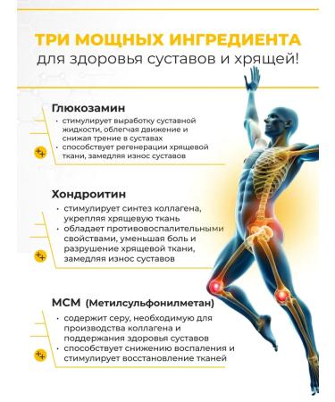 BioHerb Glucosamine chondroitin MSM for joints and cartilage 180 table - Buy Online on GoSupps.com