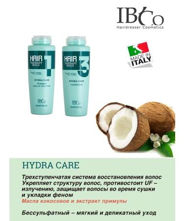 IBCo Shampoo and air conditioning for Hydra Care hair restoration