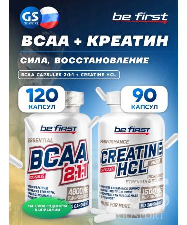 Be First BCAA BCAA Capsules 2 1 1 + Creatine HCL