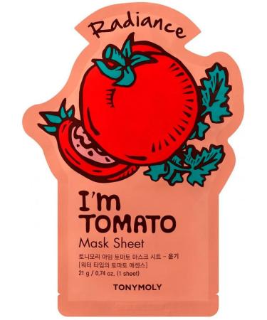 Tony Moly Fabric mask for skin radiance with tomato 21ml extract