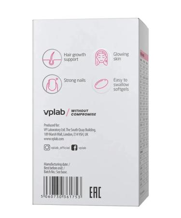 VPLAB Ultra Women's Vitamins for hair nails and skin 90pcs - Buy Online on GoSupps.com