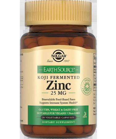 Solgar zinc Fermented 25 mg 30 pcs. 808 mg -1 units - Buy Online on GoSupps.com