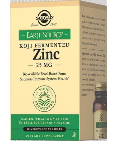 Solgar zinc Fermented 25 mg 30 pcs. 808 mg -1 units - Buy Online on GoSupps.com