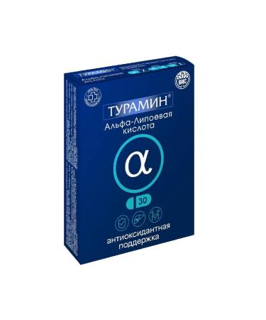 Turamine Alpha-lipoic acid capsule 30 pcs. 0.25 g -2 UP - Buy Online on GoSupps.com
