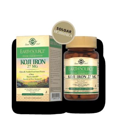 Solgar of iron fermented 27 mg 30 pcs. 585 mg -1 units - Buy Online on GoSupps.com