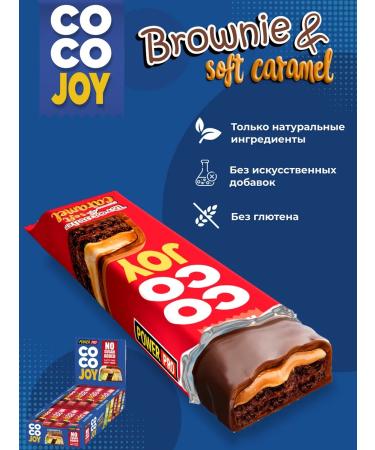 POWER PRO Bars without sugar Coco Joy Brownie Caramel 12 pcs - Buy Online on GoSupps.com