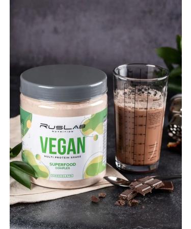 Ruslabnutrition Multi Vegan Protein Shake (700 gr) taste chocolate - Buy Online on GoSupps.com