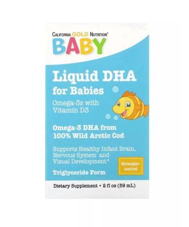 California Gold Nutrition Omega 3 for children + vitamin D3 for immunity - Buy Online on GoSupps.com