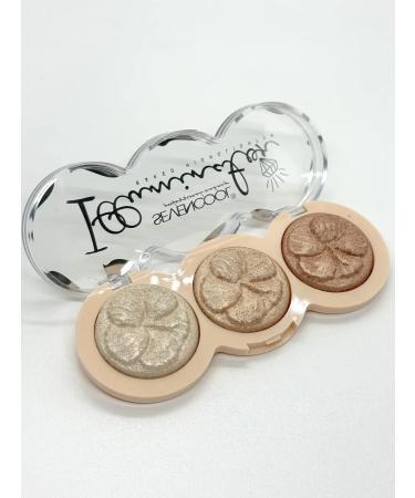 KS-shop cosmetics Highlighter dry for the face and body 3 shade - Buy Online on GoSupps.com