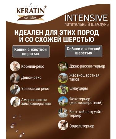 RolfClub Keratin Shampoo for dogs and cats of hard -haired Keratin+ 400 ml - Buy Online on GoSupps.com