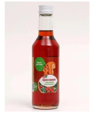 home medicine cabinet Baby rosehip syrup with lingonberries for immunity 250 ml