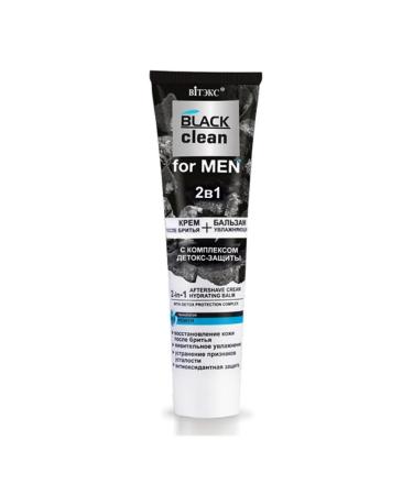 Vitex Cream after shaving 2 in 1 "Black Clean for Men" - Buy Online on GoSupps.com