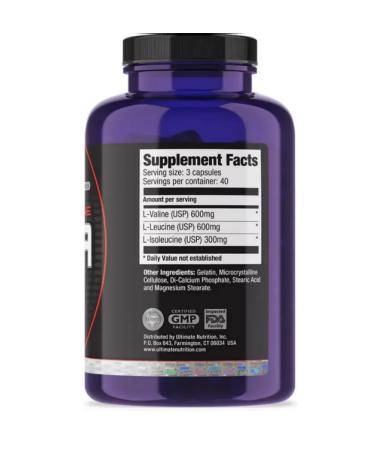 Ultimate Nutrition Amino acids 100% Crystaline BCAA 500 mg 120 capsules - Buy Online on GoSupps.com