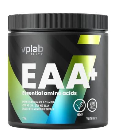 VPLab Elite EAA+ amino acid complex fruit punch 250 g - Buy Online on GoSupps.com