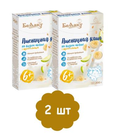Bellakt Wheat porridge with pear and banana on goat milk (2pcs)