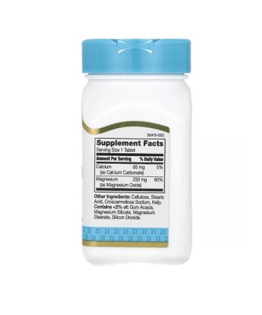21st Century Magnesium 250mg 110 tablets - Buy Online on GoSupps.com