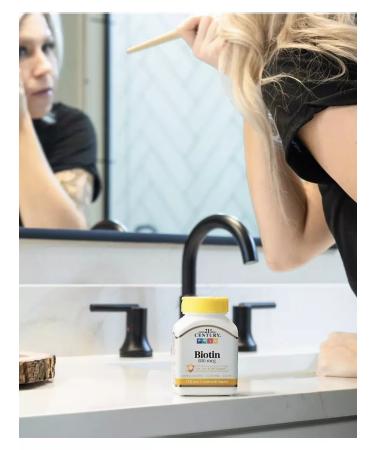 21st Century Biotin for hair 800 g 110 tablets - Buy Online on GoSupps.com