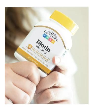 21st Century Biotin for hair 5000 mcg 110 capsules - Buy Online on GoSupps.com