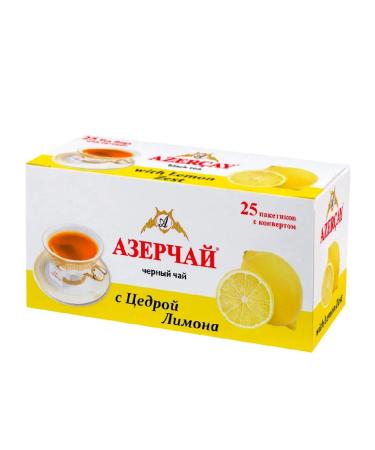 Azerchay Tea with lemon zest (PAK 25*1.8 gr) - Buy Online on GoSupps.com