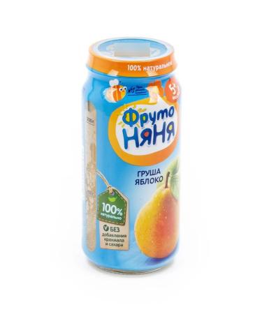 Frutonyanya Puree pear apples natural 250g (set of 3 pcs) - Buy Online on GoSupps.com