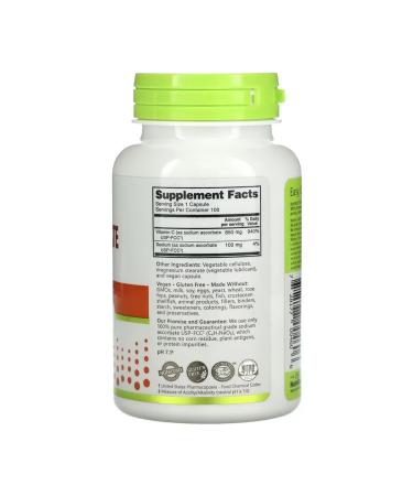 NutriBiotic Sodium Ascorbat 100 vegan capsules - Buy Online on GoSupps.com